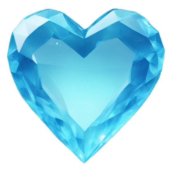 blue crystal heart sticker