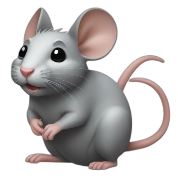 un rat avec des cheveu sticker