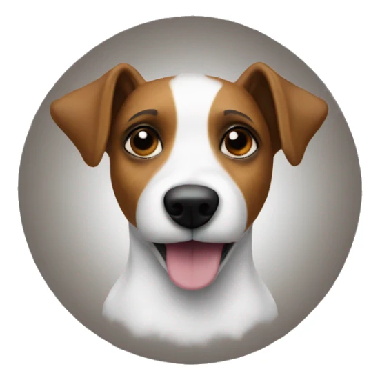 a jack russel with a giant teddy bear sticker