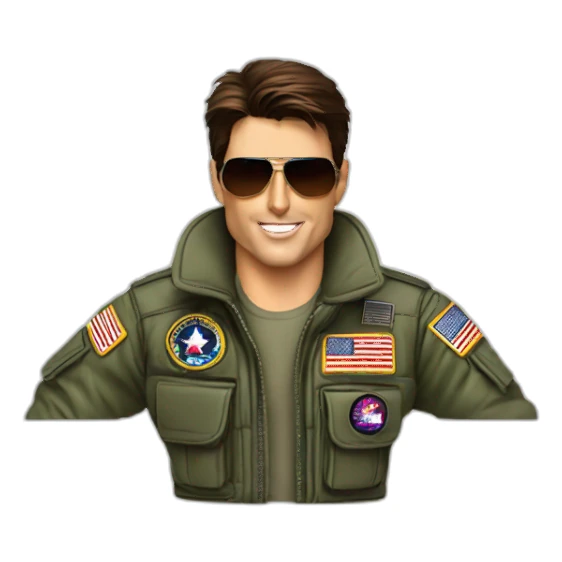 top gun tom cruise sticker