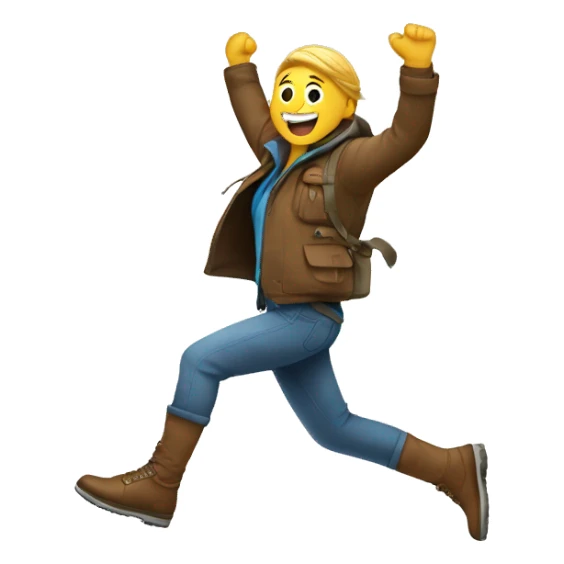 tourguide jumping for joy sticker