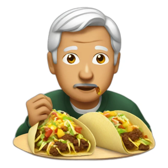 AMLO eating tacos sticker