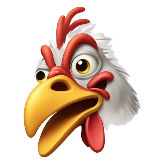 Crazy chicken sticker