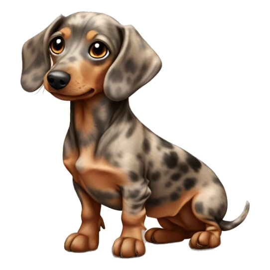 Tan merle mini dachshund sticker