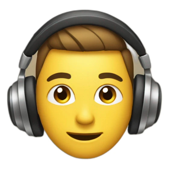 Listening music sticker