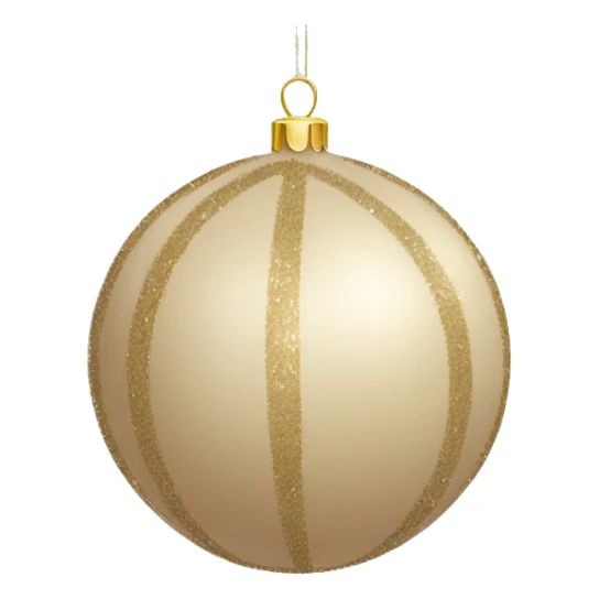 beige Christmas ball ornament sticker