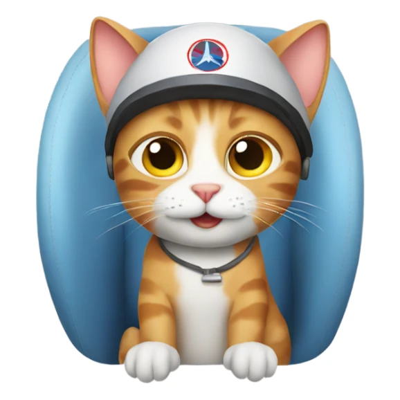 Cat in airplane  sticker