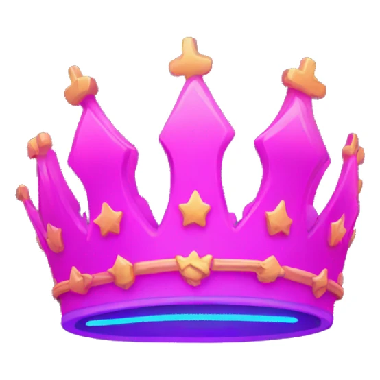 Neon crown sticker