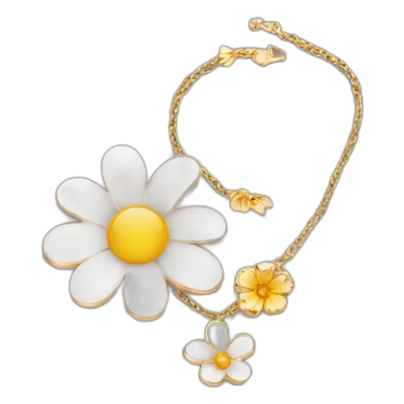 Jewellery with flower sticker