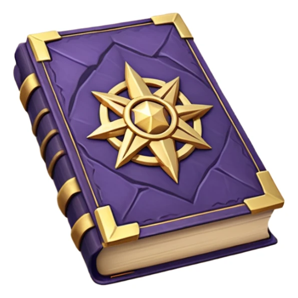 low poly book of spells sticker