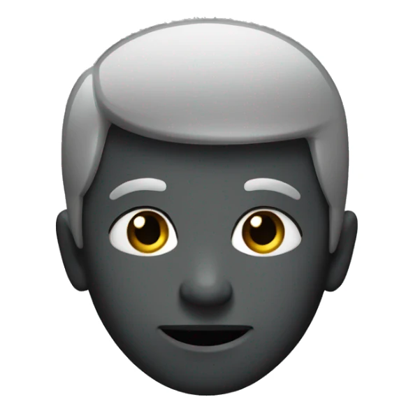 dark gray sily face sticker