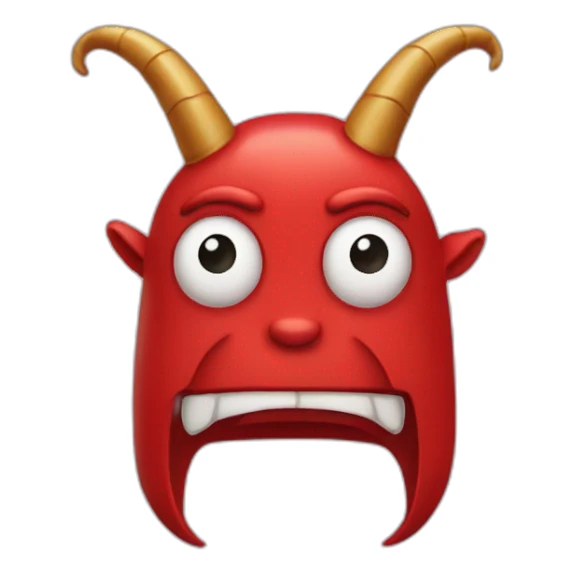 red letter d with horns sticker