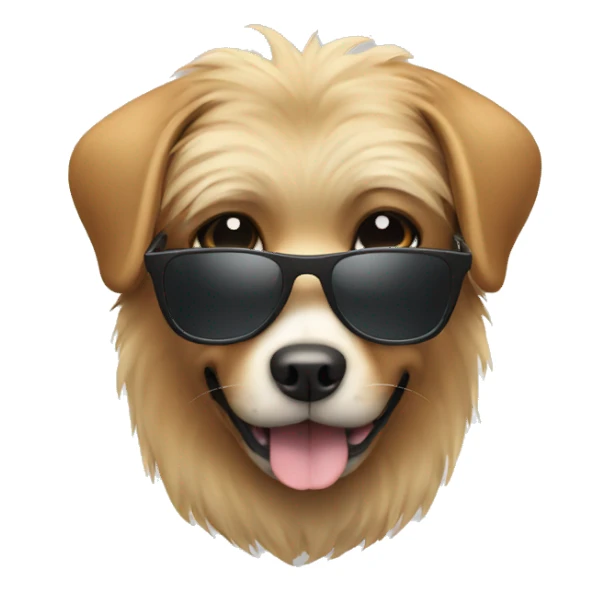 Dog wear sunglasses  sticker