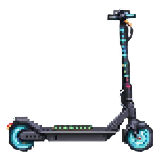 electric scooter with battery indicator sticker