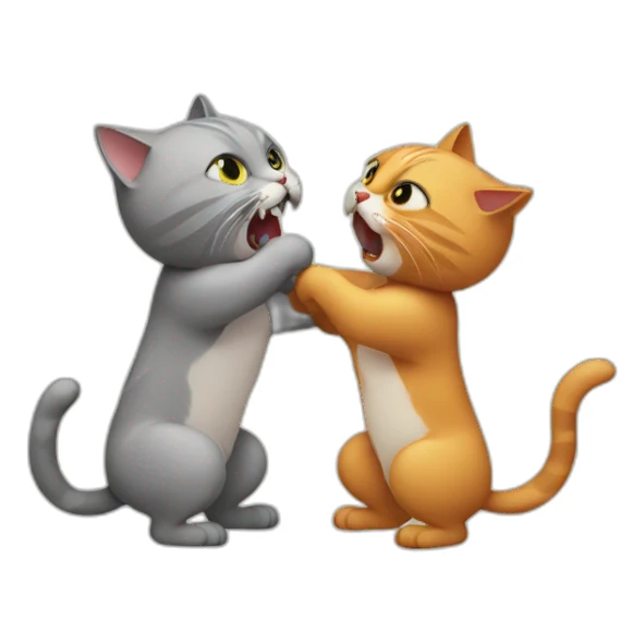 cat-fighting-the-other-cat sticker