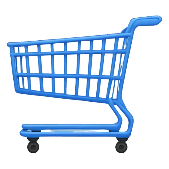 Shopping cart blue sticker