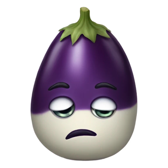 Sad eggplant  sticker