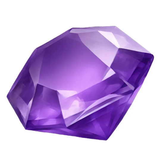 Octagon amethyst gemstone sticker