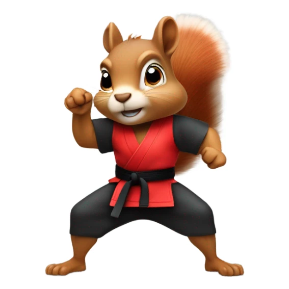Kung fu squirrel sticker