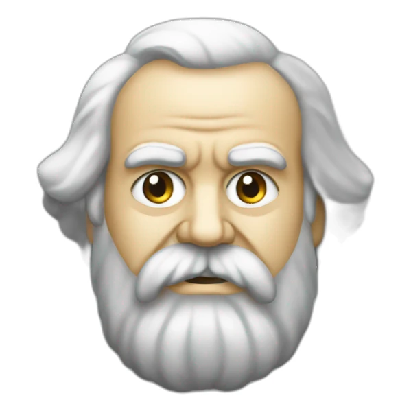 Karl Marx in an anonymous-like style sticker