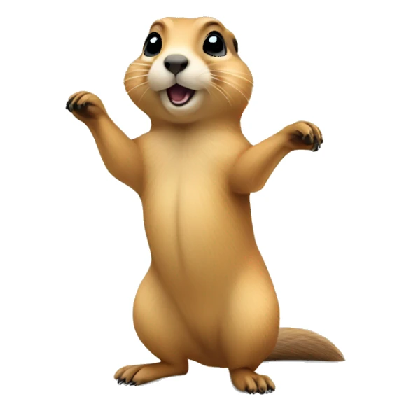 prairie dog stretching sticker