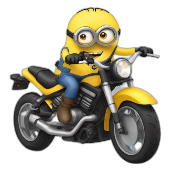Minion on motobike sticker