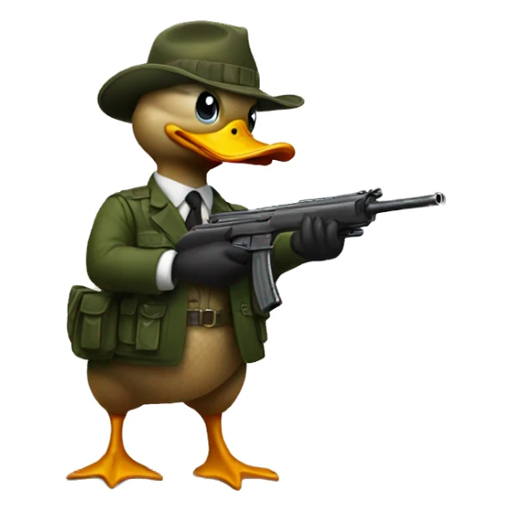 Duck with a gun sticker