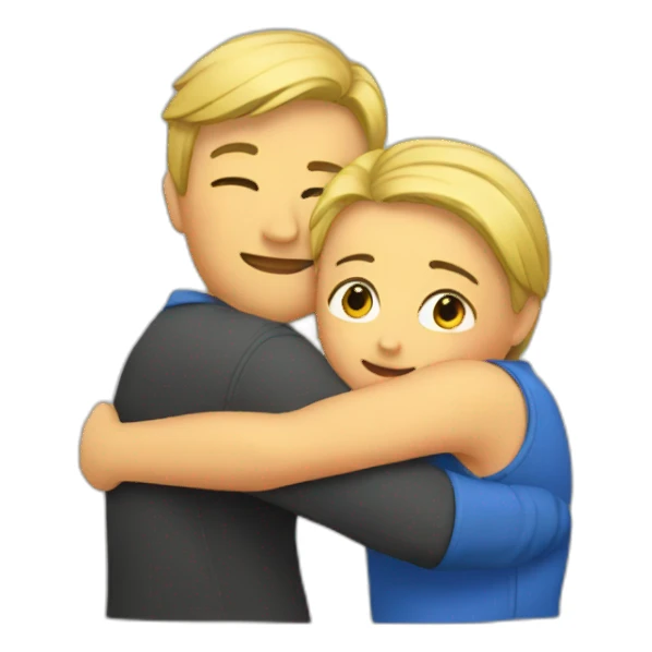A hug sticker
