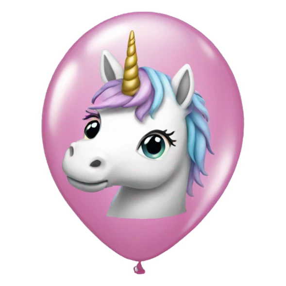 Unicorn balloon sticker