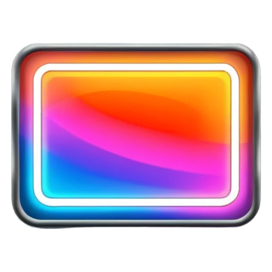 glowing led light, different glowing colors, one big rectangle sign sticker