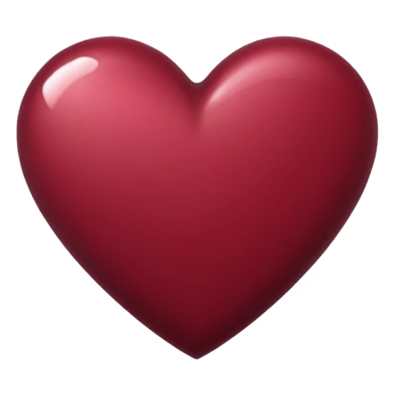 burgundy love heart  sticker