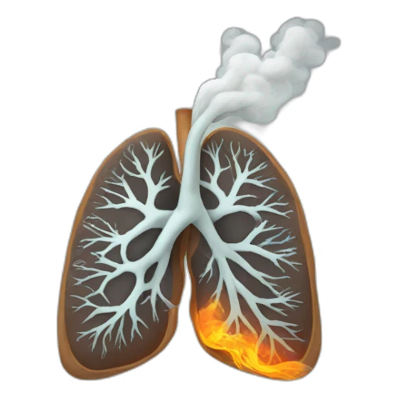 organic lung, smoke sticker