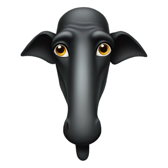 with a long nose sticker