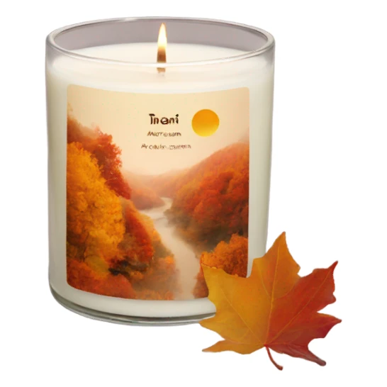 autumn vibe candle sticker