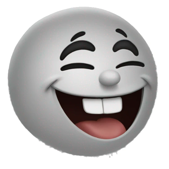 emoji face holding its laughter sticker