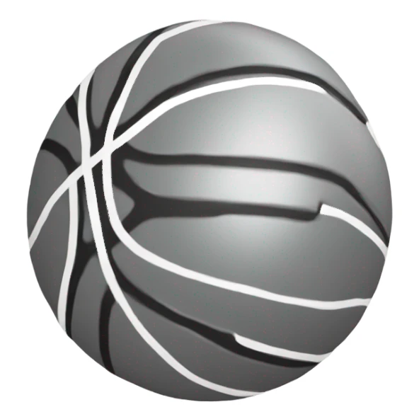 basket ball with white outline sticker