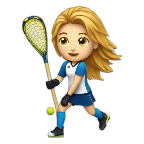 field hockey player with a stick sticker