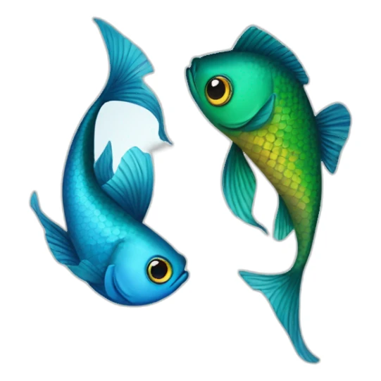 Pisces ying and yang fish from avatar sticker