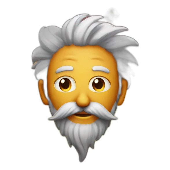 planet star sun wise with a glowing beard sticker