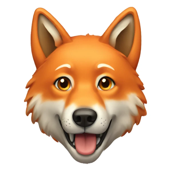 Orange wolf sticker