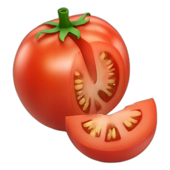 tomato sliced 3d sticker