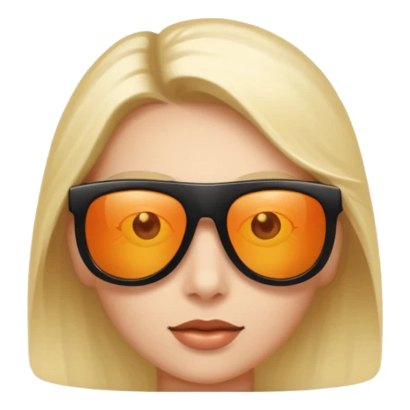 Sunglasses sliding down slightly, glowing eyes behind sticker