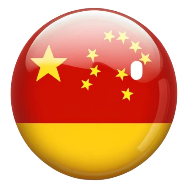 Chinese flag in a bubble sticker