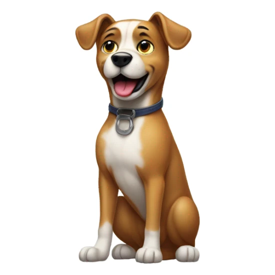 A stupid dog doing the middle finger  sticker