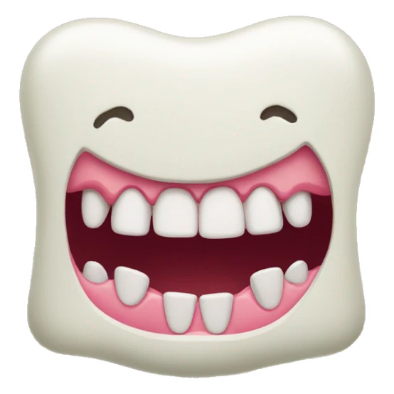 gums with missing teeth sticker