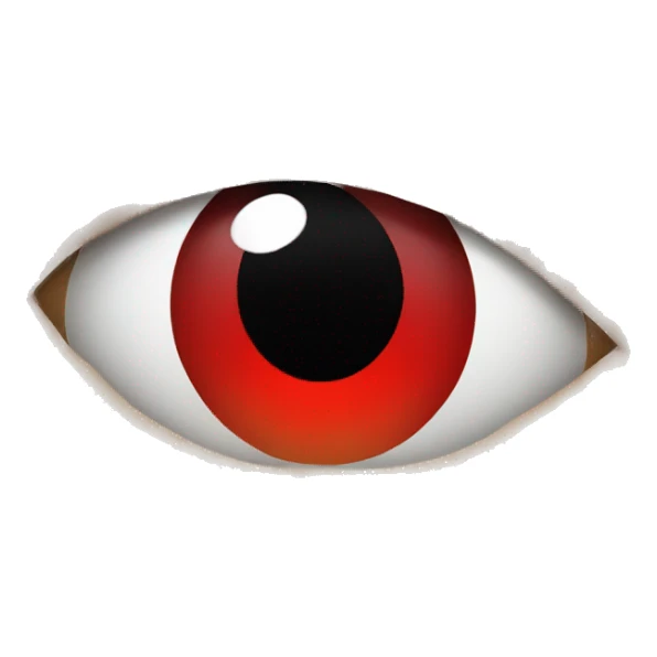 Red eyes half closed sticker