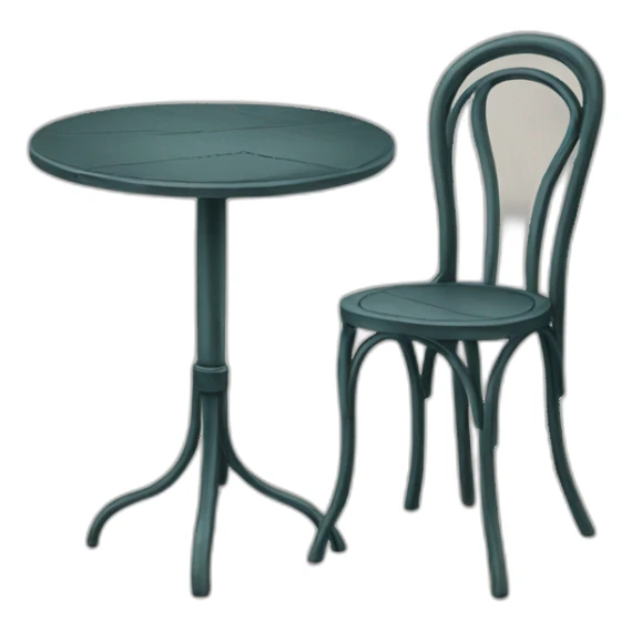 french bistro table and chair sticker