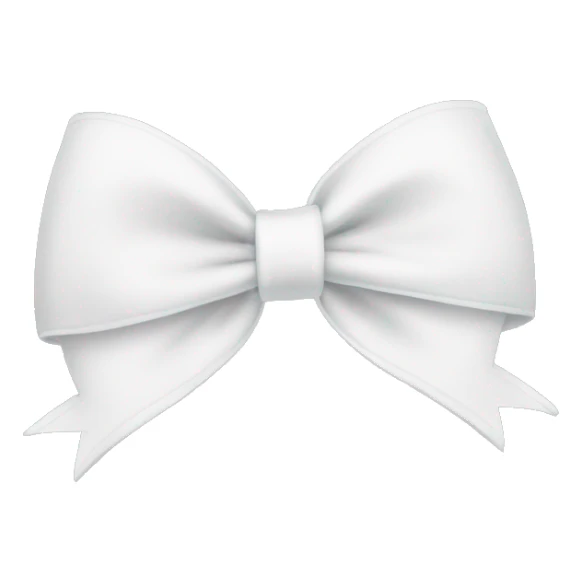 White bow sticker