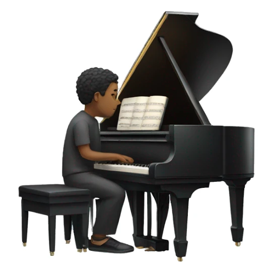 Person playing piano  sticker