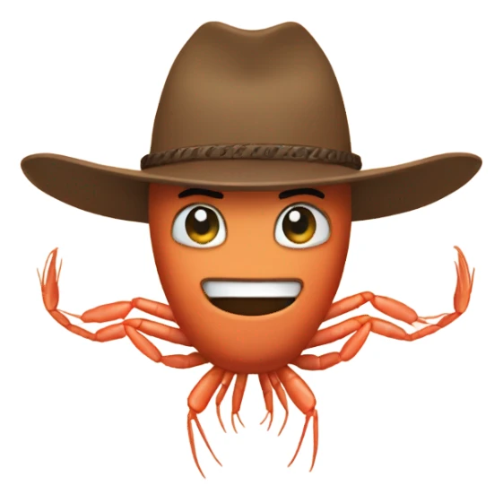 Shrimp cowboy sticker